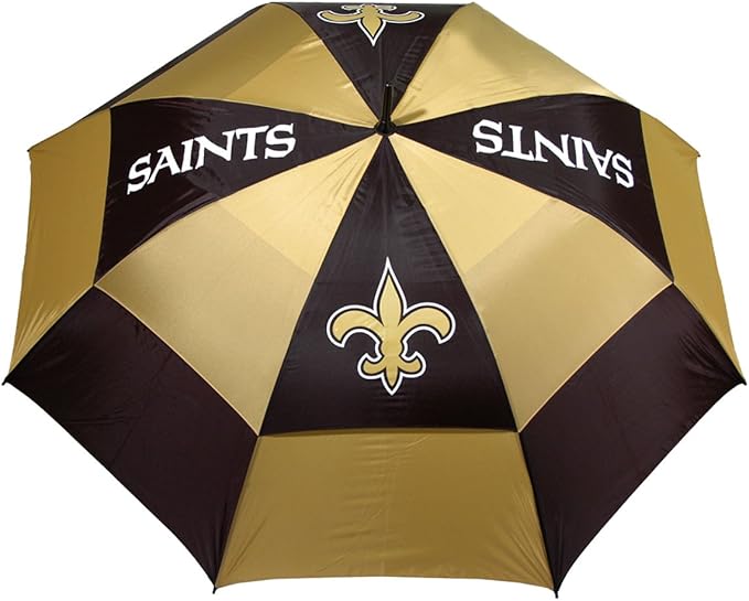 Team Golf NFL San Francisco 49ers Golf Umbrella 62" Golf Umbrella with Protective Sheath, Double Canopy Wind Protection Design, Auto Open Button