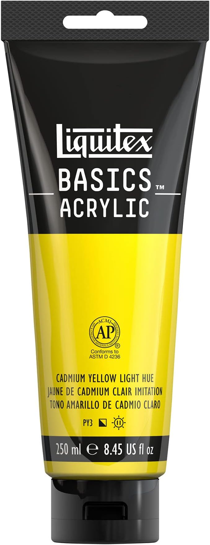 Liquitex BASICS Acrylic Paint, 250ml Tube, Cadmium Yellow Light Hue by Liquitex