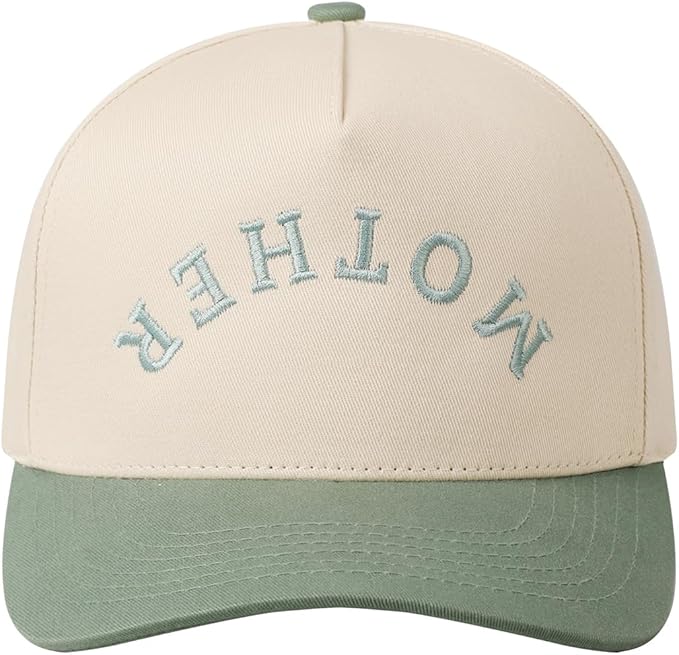 MIRMARU Two-Tone Vintage Canvas Trucker Hats for Men & Women, Adjustable Size Baseball Caps with Trendy Embroidered Design