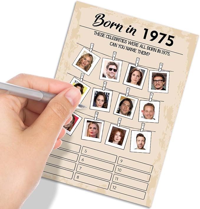 50th Birthday Party Games, Born in 1975 Games, Birthday Party Supplies - Image 4