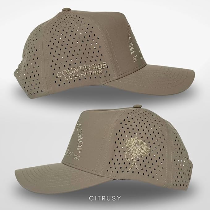 CITRUSY Athletic Trucker Golf Hat | Performance Mens 5 Panel Cap | Cool Breathable Waterproof Workout Running Snapback