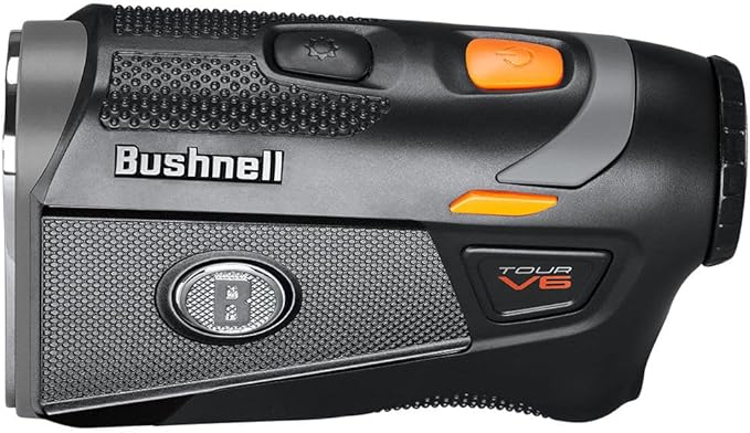 Bushnell Golf Tour V6 Laser Rangefinder Patriot Pack – Visual JOLT, Magnetic Mount, 1300-Yard Range, 6X Magnification, IPX6 Weatherproof, Premium Carry Case