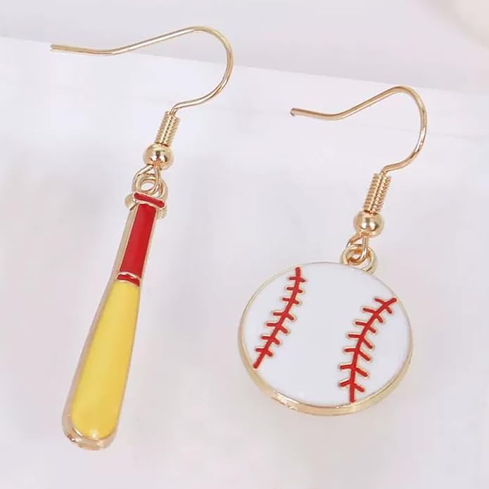 Baseball Earrings for Women Baseball Mom Accessories Essentials Game Day Fan Gifts Lightweight Sports Stud Earrings Jewelry Game Day Shirts Women
