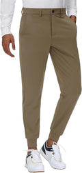 JWM Men's Stretch Golf Joggers Pants with Belt Loops - 29" 34" Slim Fit Tapered Casual Business Travel Dress Work Sweatpants