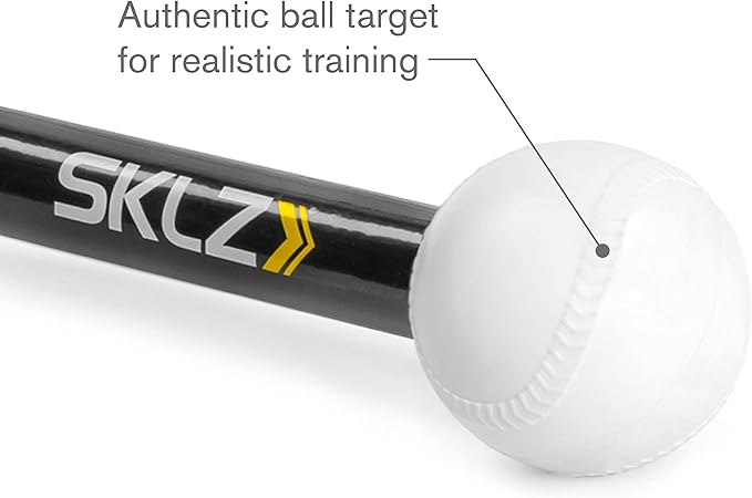 SKLZ Hitting Stick Batting Swing Trainer for Baseball and Softball, One-on-One Coaching Tool for Ball Contact, Hand-Eye Coordination, and Bat Speed