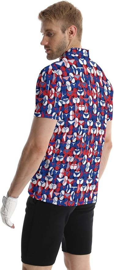 Mens Golf Shirts Golf Polo Shirts for Men Short Sleeve Polo Shirts Golf Gifts