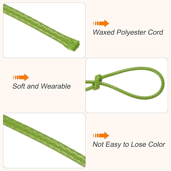 MECCANIXITY Waxed Cord 1.5mm Waxed Thread 87 Yard Wax String Leather Cord - Image 3