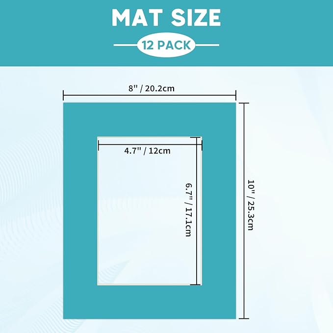 ZBEIVAN 12 Packs Mixed Colors 8x10 Picture Frame Mats - Image 2