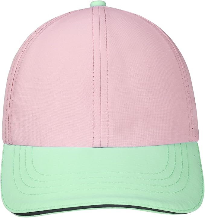 Little Girls Reflective Baseball Cap Criss Cross Ponytail Hat Kids Quick Dry Mesh Summer Sports Hat for Toddler Ages 3-8