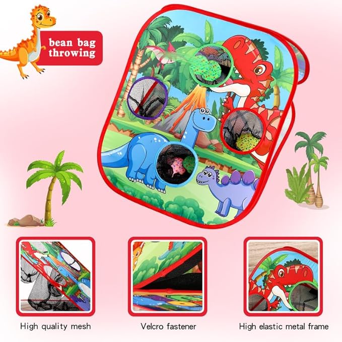Bean Bag Toss Game for Kids/Double-Sided Foldable Cornhole Board/Backyard Beach - Image 2
