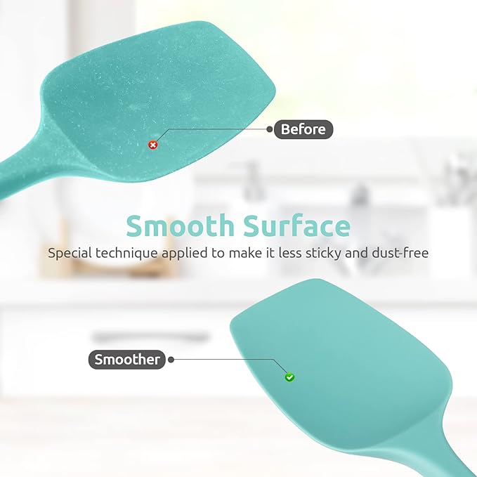 Heat Resistant Silicone Spatula Set: U-Taste 600ºF High Temp Seamless Food - Image 7
