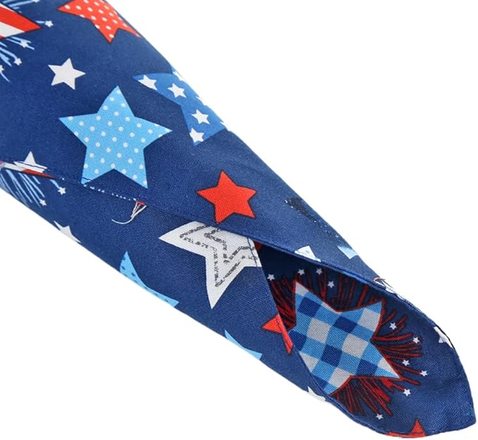 American Flag Dog Bandana 4th of July Pet Clothes Patriotic Reversible Triangle Bibs Scarf Accessories for Cats Animals