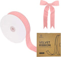 15 Yards Velvet Ribbon 1-1/2 Inch Single Face Pink Velvet Ribbon Spool Prefect by Winjeto