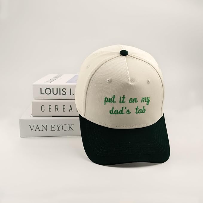 Funny Embroidered Trucker Hat, Vintage Two-Tone Cotton Baseball Cap for Men Women, Adjustable Dad Hat Gift Idea