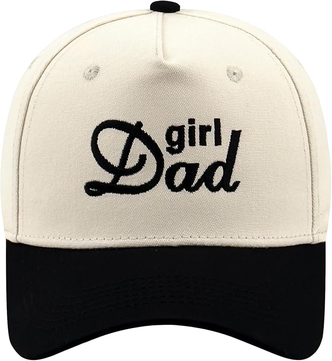 Embroidered Boy Girl Dad Mom Two-Tone Baseball Cap, Classic Dad Hat for Men Women His Her, Family Theme Gift Ideas