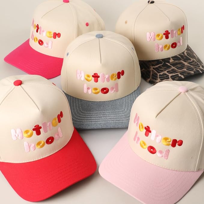 MIRMARU Two-Tone Vintage Canvas Trucker Hats for Men & Women, Adjustable Size Baseball Caps with Trendy Embroidered Design