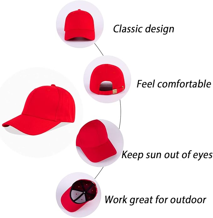LANGZHEN Unisex Baseball Cap 100% Cotton Fits Men Women Washed Denim Adjustable Dad Hat