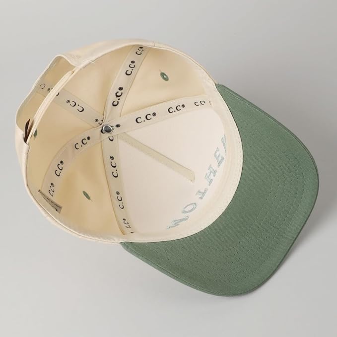 MIRMARU Two-Tone Vintage Canvas Trucker Hats for Men & Women, Adjustable Size Baseball Caps with Trendy Embroidered Design
