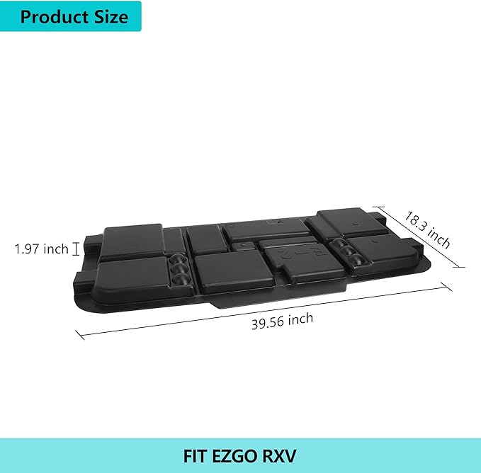 10L0L Golf Cart Under Seat Storage Tray for EZGO RXV TXT Club Car DS Precedent Electric Vehicle with Original Trojan Battery Underseat Organizer Container Holder Plate