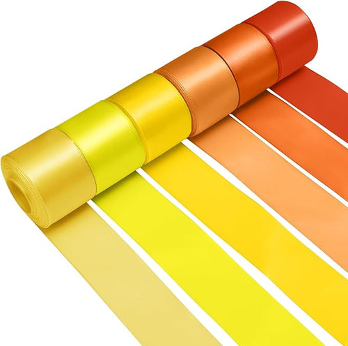 1-1/2 Inch Orange Satin Ribbons by Jacriah
