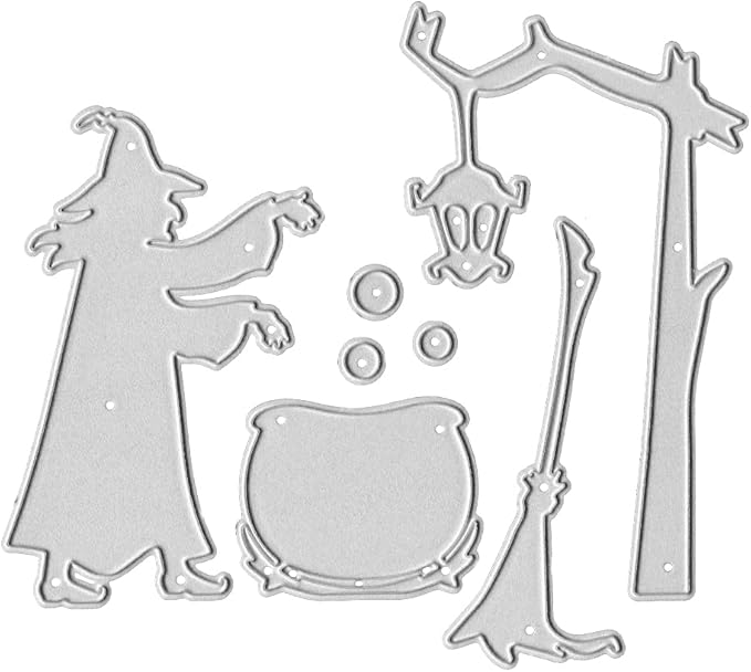 Metal Halloween Cauldron Potion Witch Die Cuts Tree Cutting Dies Embossing - Image 6