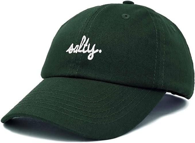 DALIX Salty Embroidered Cotton Beach Baseball Cap Adjustable Dad Hat Womens