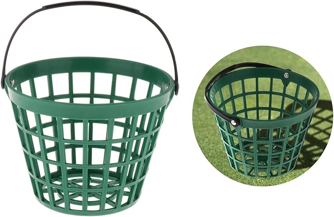 SM SunniMix Unbreakable Golf Ball Basket, Golfball Container with Handle Ball Holder Contains 25/50/100 Balls Range Accessories