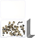 MECCANIXITY 30 Pcs Metal Locking Pin Backs, Locking Pin Keepers Locking Clasp by MECCANIXITY