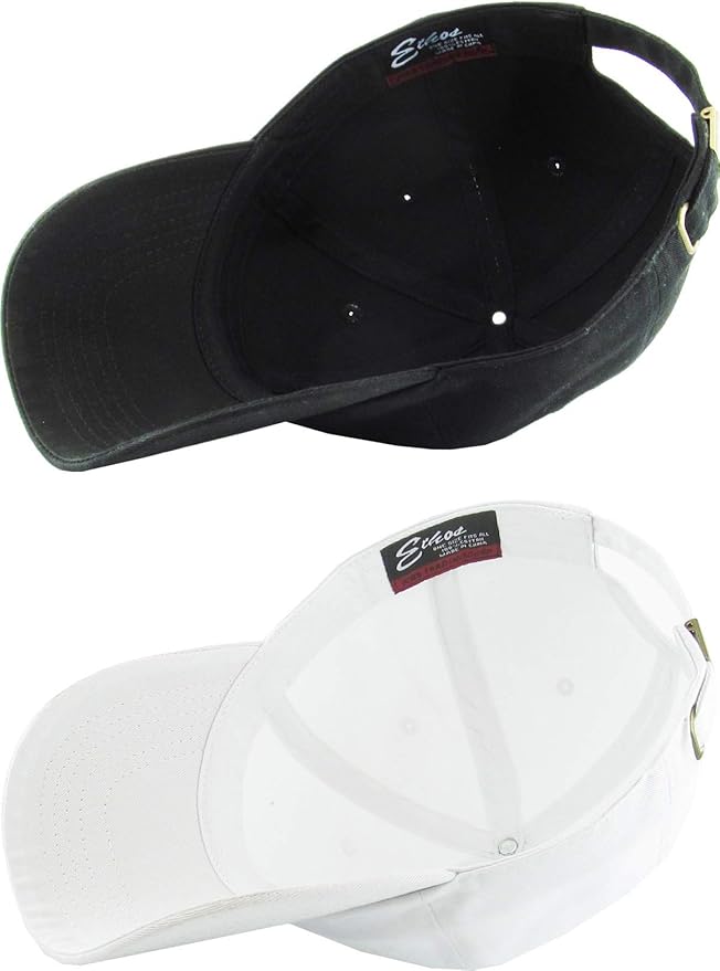 KBETHOS Classic Unisex Cotton Adjustable Low Crown Baseball Cap – Plain Dad Hat