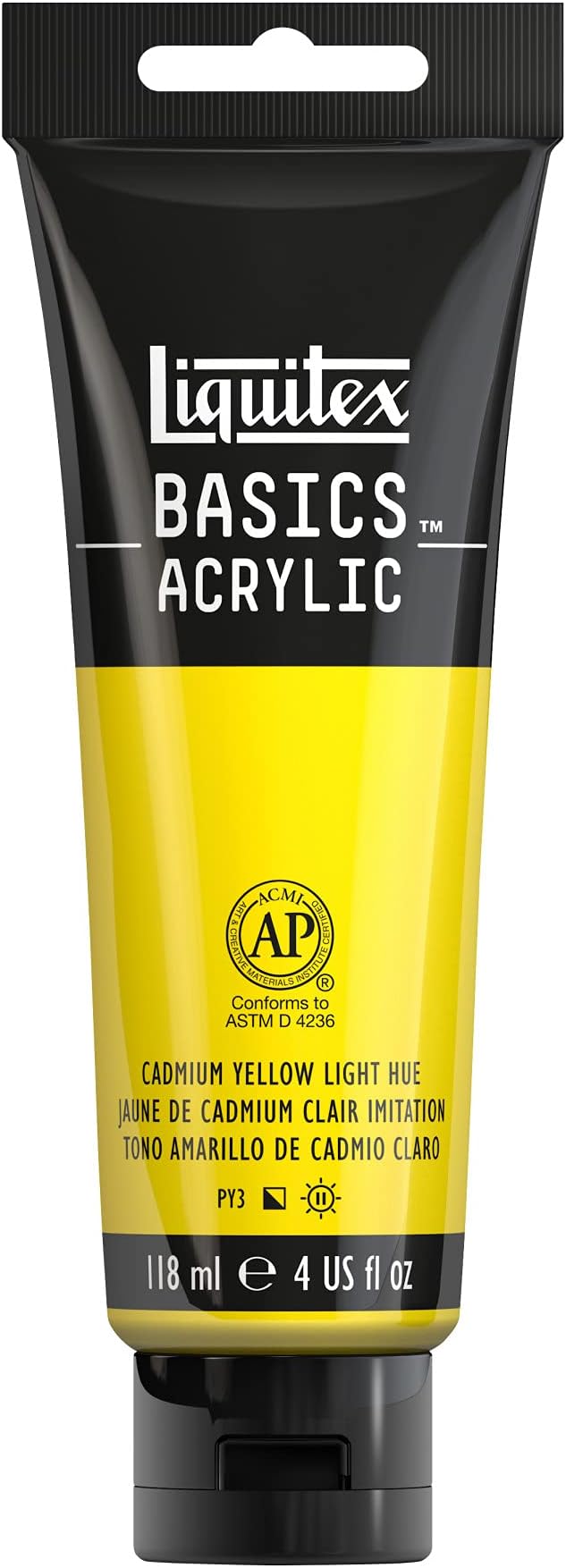 Liquitex BASICS Acrylic Paint, 118ml Tube, Cadmium Yellow Light Hue by Liquitex