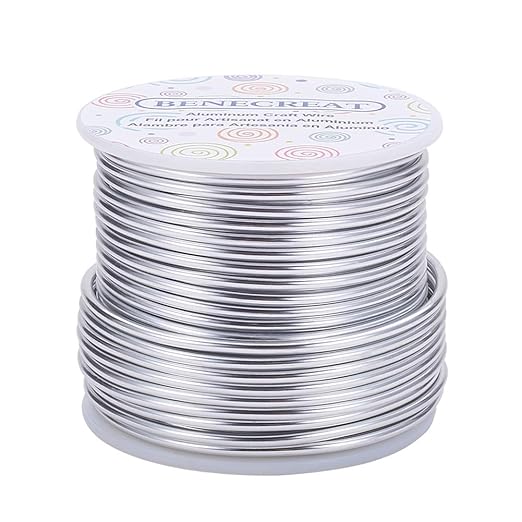 BENECREAT 10 Gauge Jewelry Craft Aluminum Wire 80 Feet Bendable Metal Sculpting by BENECREAT