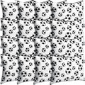 Eccliy 20 Pcs Soccer Makeup Bag Cosmetic Bag Canvas Gifts Sport Soccer Themed Accessories for Girls Toiletry Pouch with Zipper for Women Party Shopping Home Travel, 9 x 7 Inch