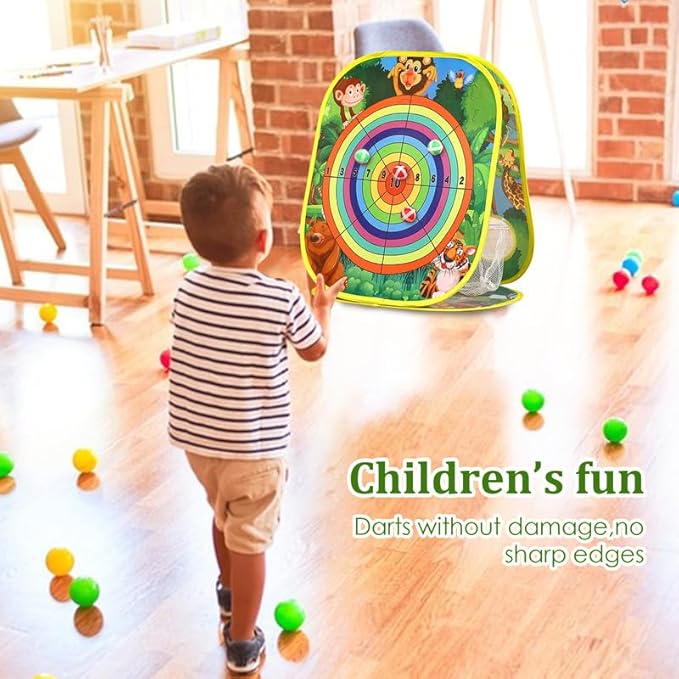 Bean Bag Toss Game for Kids/Double-Sided Foldable Cornhole Board/Backyard Beach - Image 6