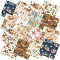 Hahafelt 10 Pcs Western Cowboy Quilting Fabric Bundles 20 x 20 Inch