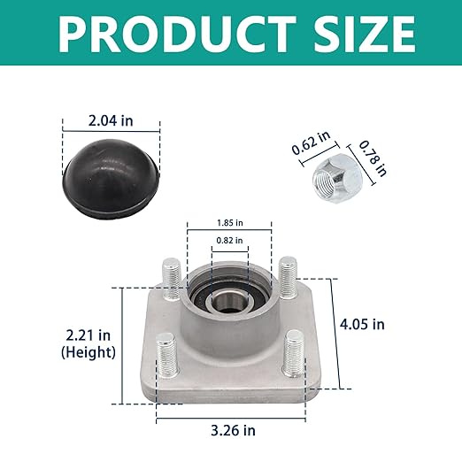 DRIVE UP 2 PCS Golf Cart Front Wheel Hubs Fits for Yamaha G2/G8/G9/G14/G16/G19/G22/G29 Drive Golf Carts, OEM JG5-WF511-10-00 JG5-WF511-00