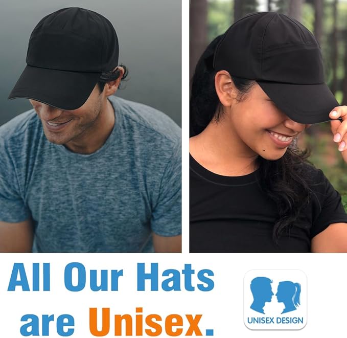 Mens Water-Resistant Baseball Cap Womens Rain Hat Foldable Outdoor Running Sun Fishing hat