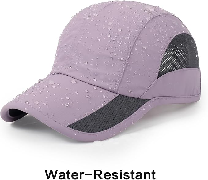 HH HOFNEN Quick Dry Baseball Cap Unstructured Running Cap Water-Resistant UPF 50+ Mesh Golf Sun Hats for Men Women