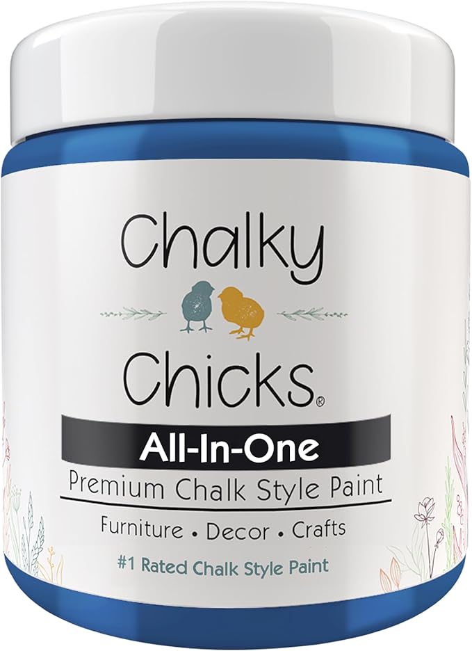 Chalky Chicks 8 Fl Oz Matte Denim Chalk Paint by ChalkyChicksFurniturePaint