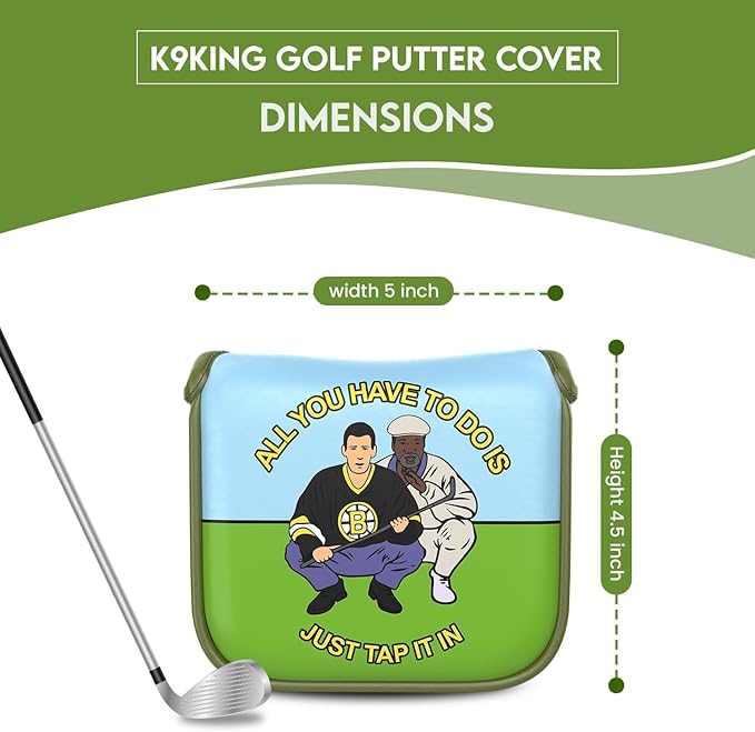 Golf Putter Cover - Premium Golf Club Protector with Magnetic Closure | Essential Golf Accessories for Men with Premium Club Protection | Funny Golf Accessories for Men