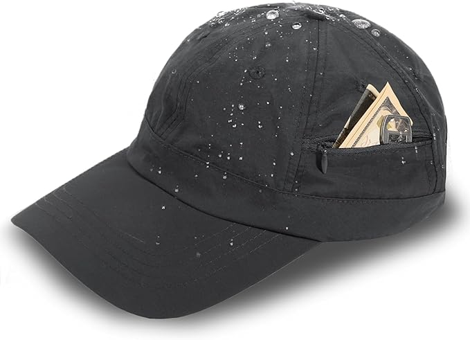 Mens Water-Resistant Baseball Cap Womens Rain Hat Foldable Outdoor Running Sun Fishing hat