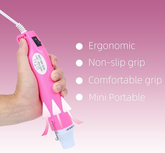 Heat Gun for Crafting, 110V 300W Handed Hot Air Gun, 3.28FT Ultra-Long Cable - Image 5