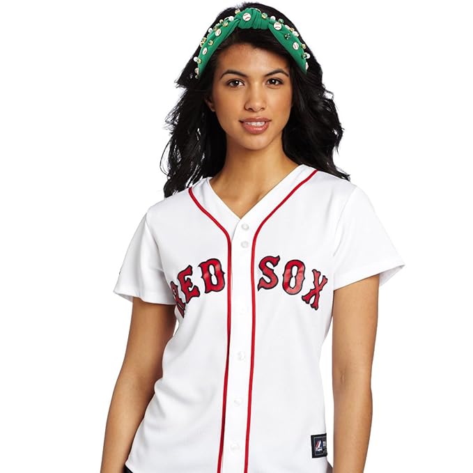 Baseball Headbands for Women Crystal Baseball Embellished Wide Top Knot Headband for Women Game Day Hair Accessories (Green)