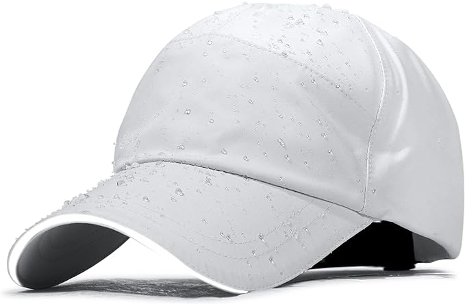 Mens Water-Resistant Baseball Cap Womens Rain Hat Foldable Outdoor Running Sun Fishing hat