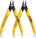 Flush Cutters, 2 Pack Side Cut Nippers, 5 Inch Micro Flush Cut Pliers by HOUSERAN