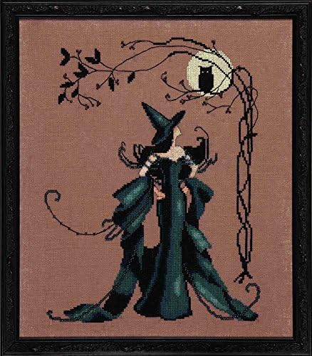 Mirabilia Minerva LINEN Kit Beaded Counted Cross Stitch by Nora Corbett Designs NC221 Bewitching Pixies (Bundle: Chart, Fabric, Beads)