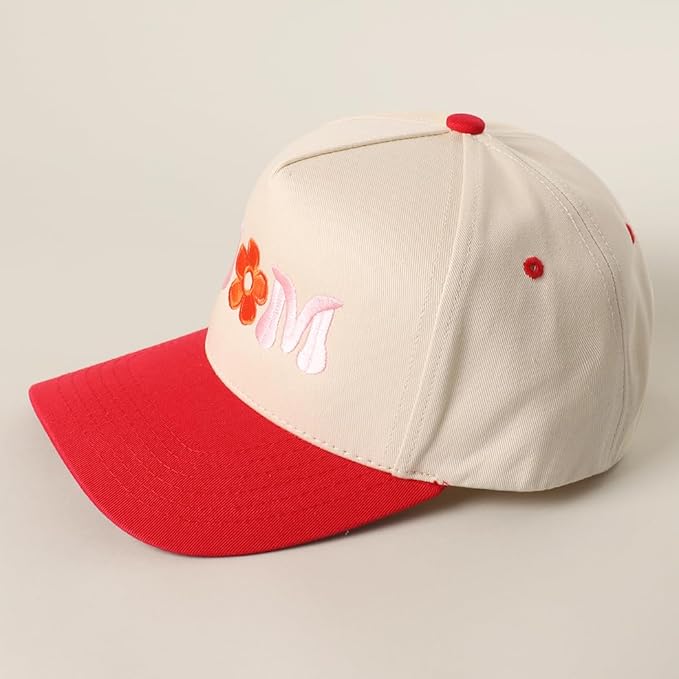 MIRMARU Two-Tone Vintage Canvas Trucker Hats for Men & Women, Adjustable Size Baseball Caps with Trendy Embroidered Design