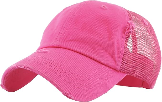 Classic Plain Ponytail Messy High Bun Headwear Adjustable Cotton Trucker Mesh Glitter Hat Baseball Cap
