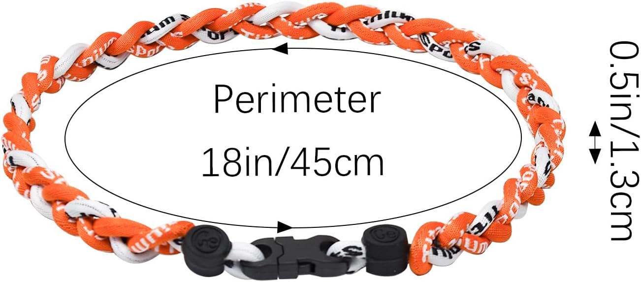 18inch Baseball Necklace,Fashion Tri-Braided Rope Tornado Necklace for Sports Fan
