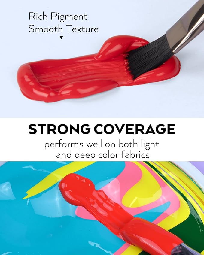 Nicpro 14 Colors Permanent Fabric Paint Soft Fabric Paint - Image 8