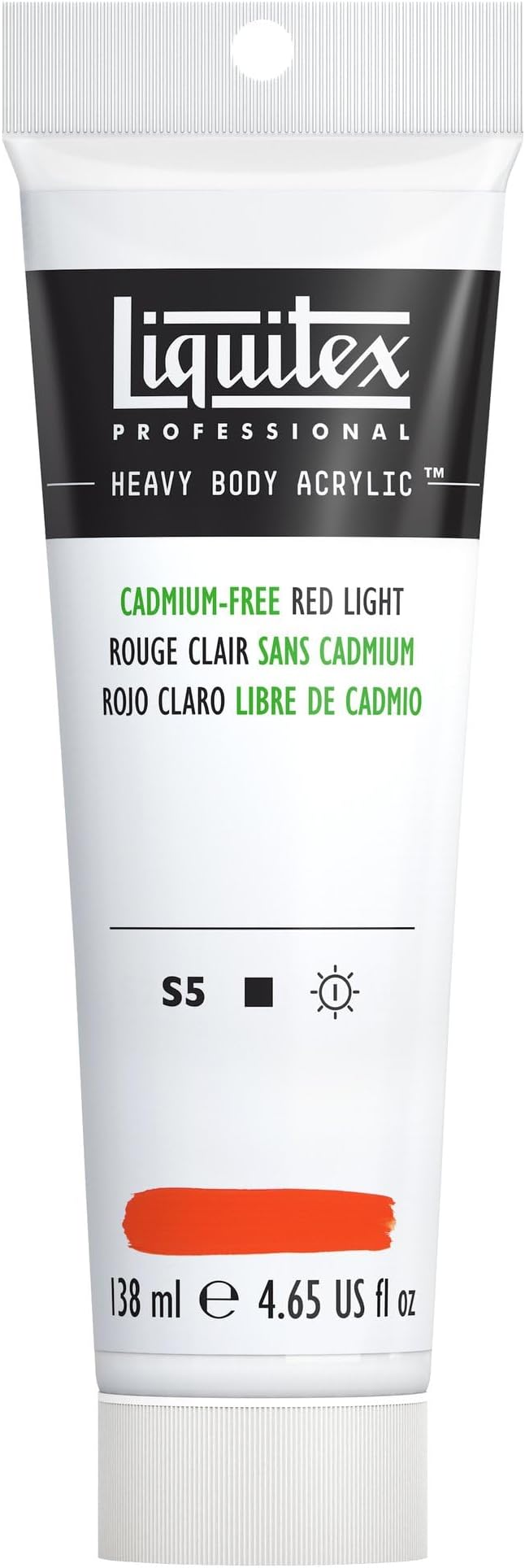 Liquitex Professional Heavy Body Acrylic Paint, 4.65-oz Tube, Cadmium Free Red by Liquitex